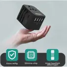 Universele wereldstekker met USB-poorten