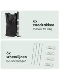 LifeGoods Partytent met Zijwanden– 3x6 m