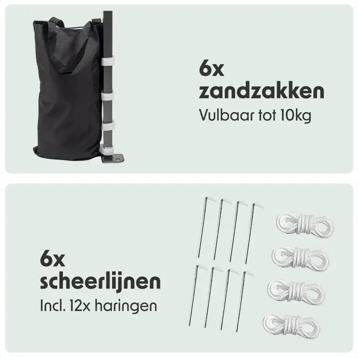 LifeGoods Partytent met Zijwanden– 3x6 m