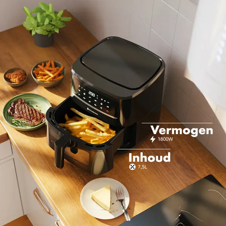 Airfryer XXL – 7,5L – Zwart
