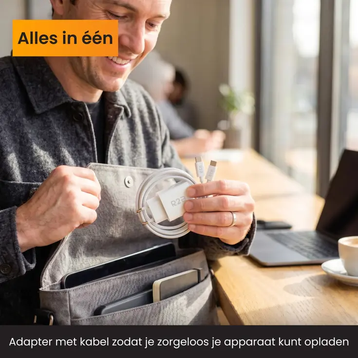 USB-C Kabel 2 meter met USB-C Adapter