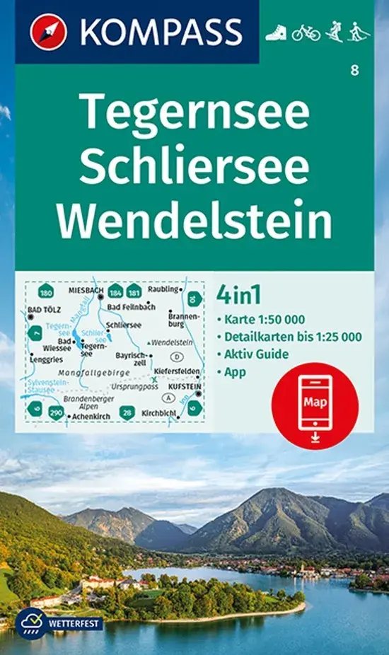 Wandelkaart WK8 Tegernsee  Schliersee