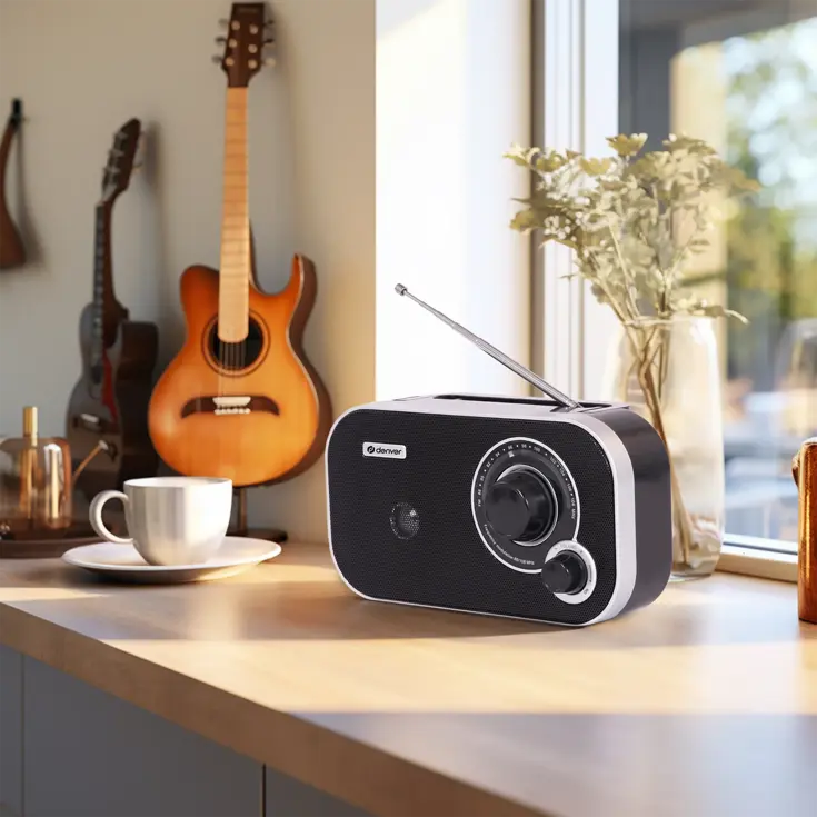FM radio Werkt op AA-Baterijen Retro design