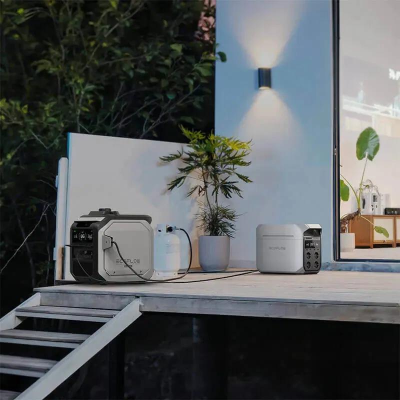 EF ECOFLOW Draagbare krachtcentrale DELTA 2, 1024Wh LiFePO4 (LFP) batterij, 1800W AC/100W USB-C-uitgang, zonnegenerator (zonnepaneel optioneel) voor back-upstroom thuis, camping en campers
