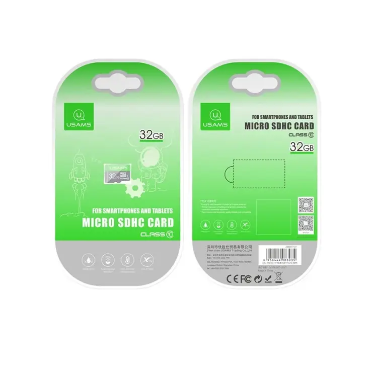 Micro-SD Kaart - 32GB - Zwart - USAMS