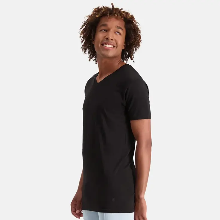 Bamboo Basics - 2-Pack V-hals Shirts - Heren