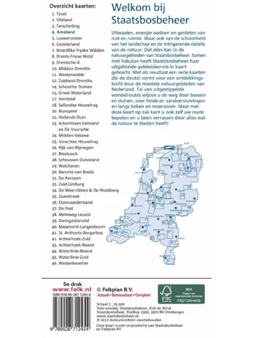 Falk Wandelkaart SBB 04 Ameland