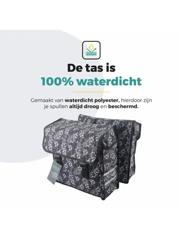 Voltano Dubbele Fietstas Floral Elegance