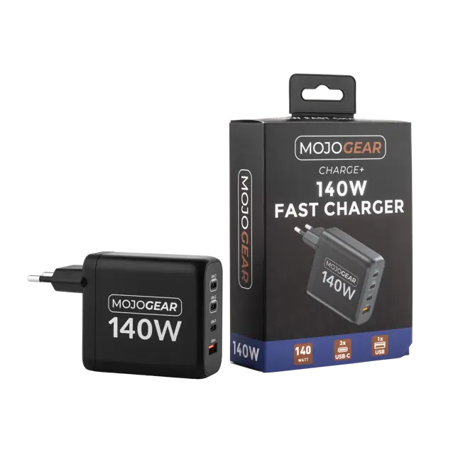 CHARGE+ 140W Oplader - USB en USB-C