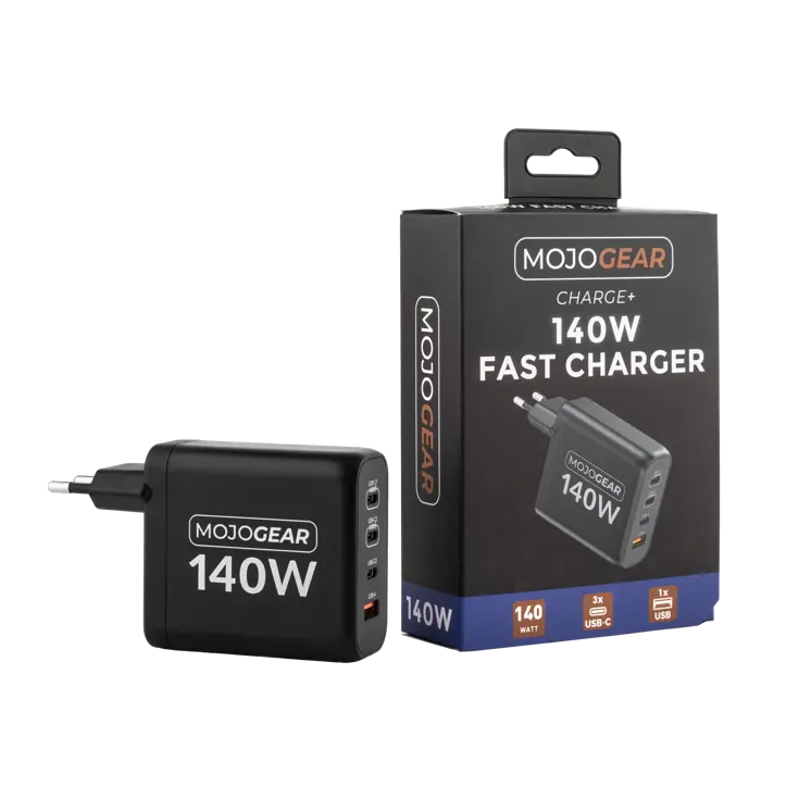 CHARGE+ 140W Oplader - USB en USB-C