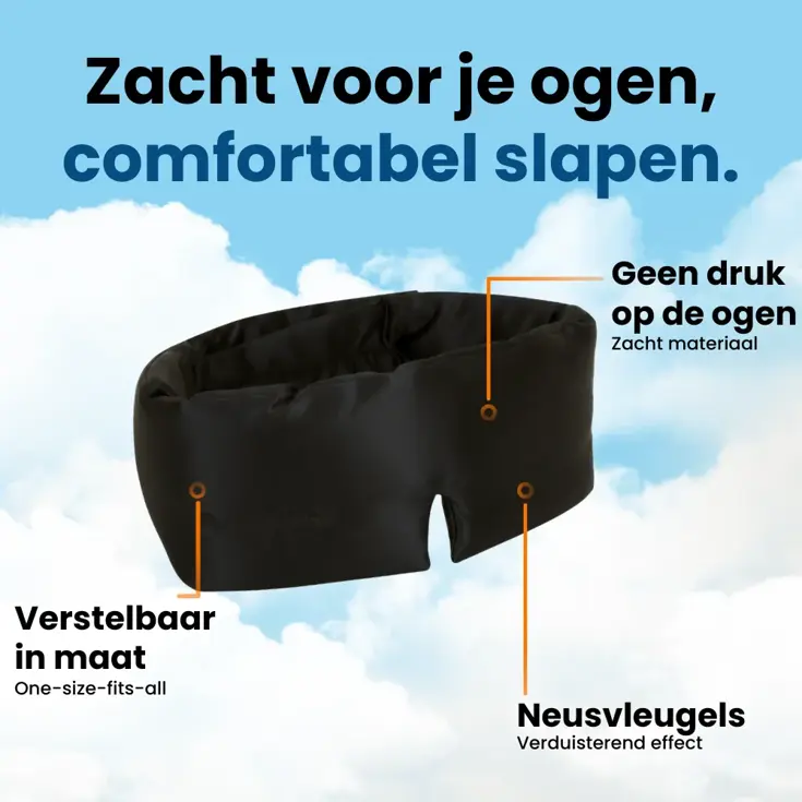 Zijden Slaapmasker - Verduisterend - Verstelbaar