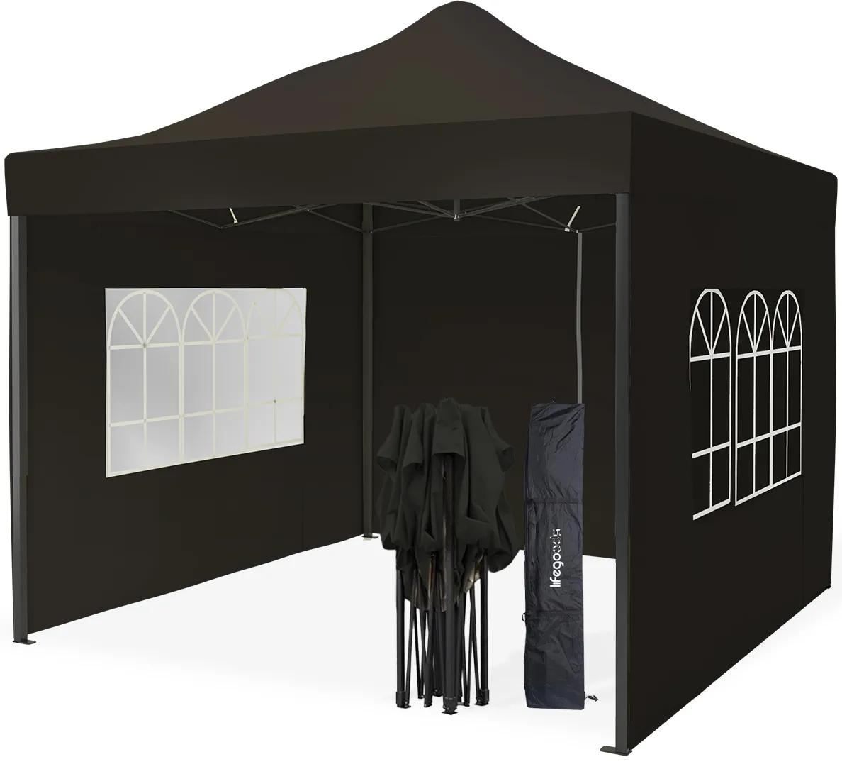 Lifegoods  Partytent met Zijwanden  3x3 m  Zwart