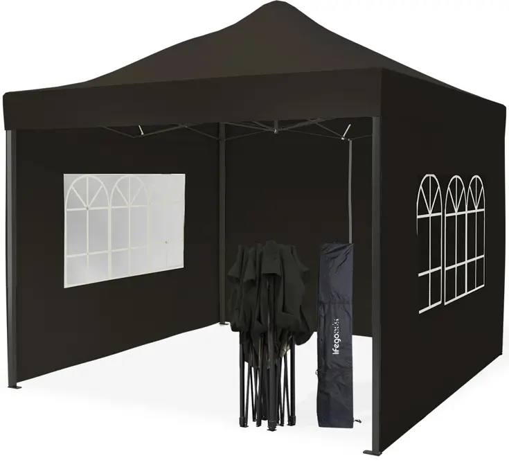 Partytent met Zijwanden – 3x3 m – Antraciet