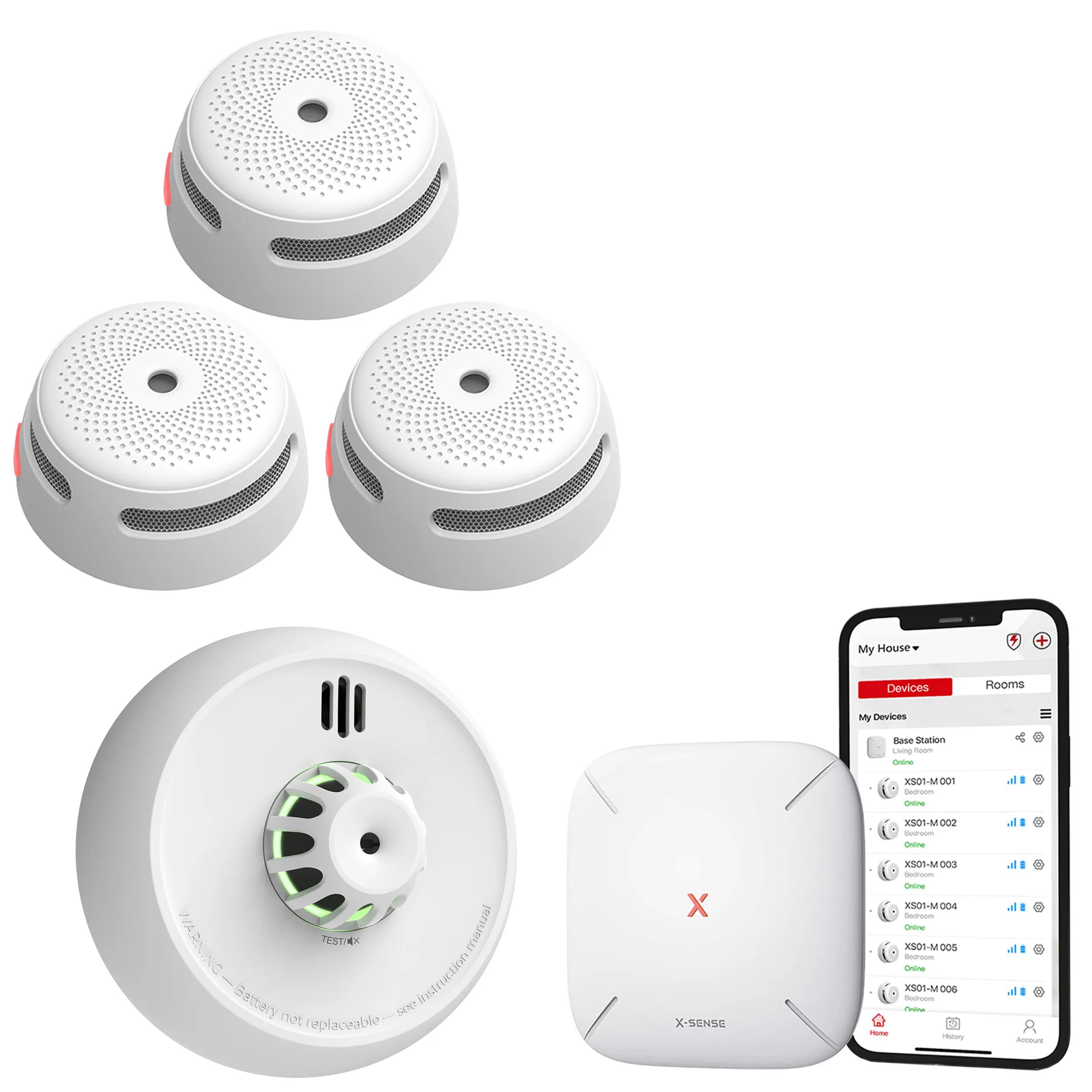 X-sense  Link+ Pro bundel 3 Rook- en 1 hittemelder  Wit