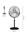 Trotec Statiefventilator TVM 18S zwart - 3 standen