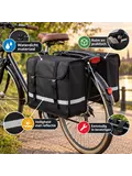 Dubbele fietstas van tarpaulin