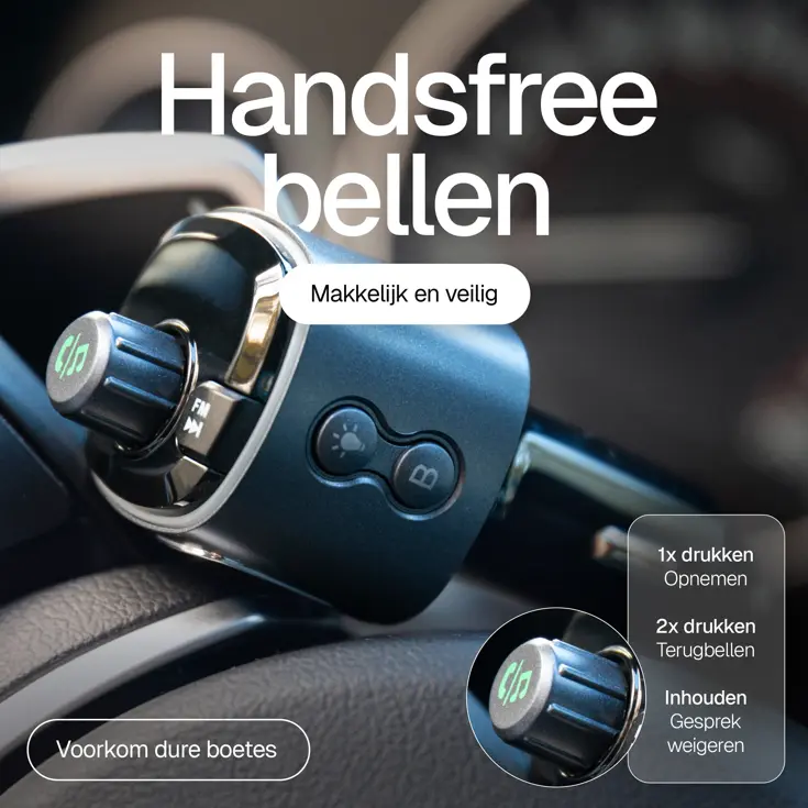 Wegman Bluetooth FM Transmitter Carkit USB C