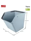 Sigma home - Prullenbak met deksel - 60L