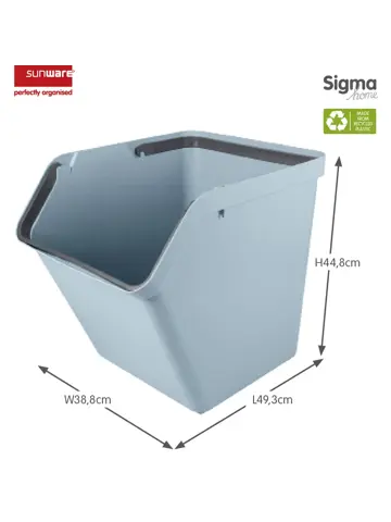 Sigma home - Prullenbak met deksel - 60L