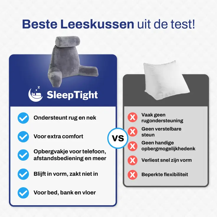 Ergonomisch Leeskussen voor in Bed of op de Bank