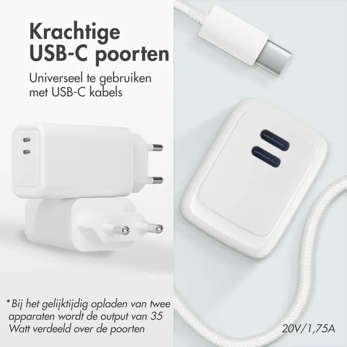 imoshion 35W Oplader 2x USB-C