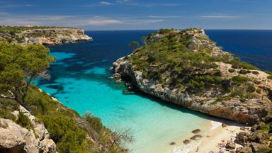 Cala des Moro (Calo des Moro), Santanyi, Mallorca, Balearen, Spanien