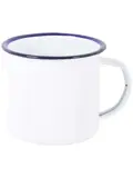 Servies Emaille 6 Stuks Wit/Blauw