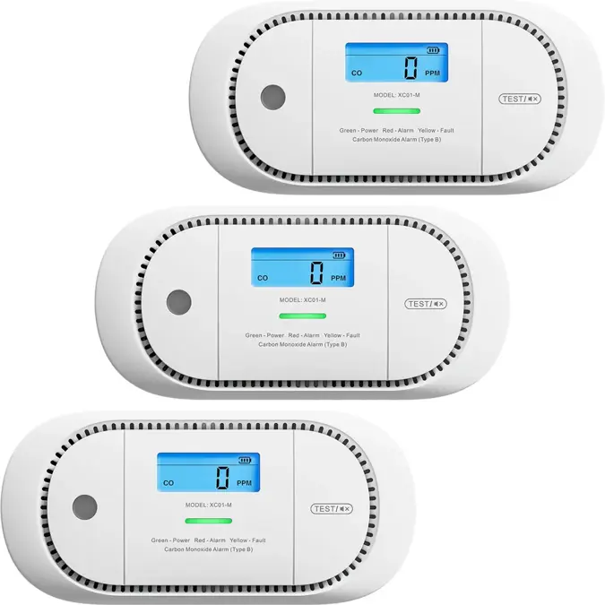 XC01 Koolmonoxidemelder 3-pack