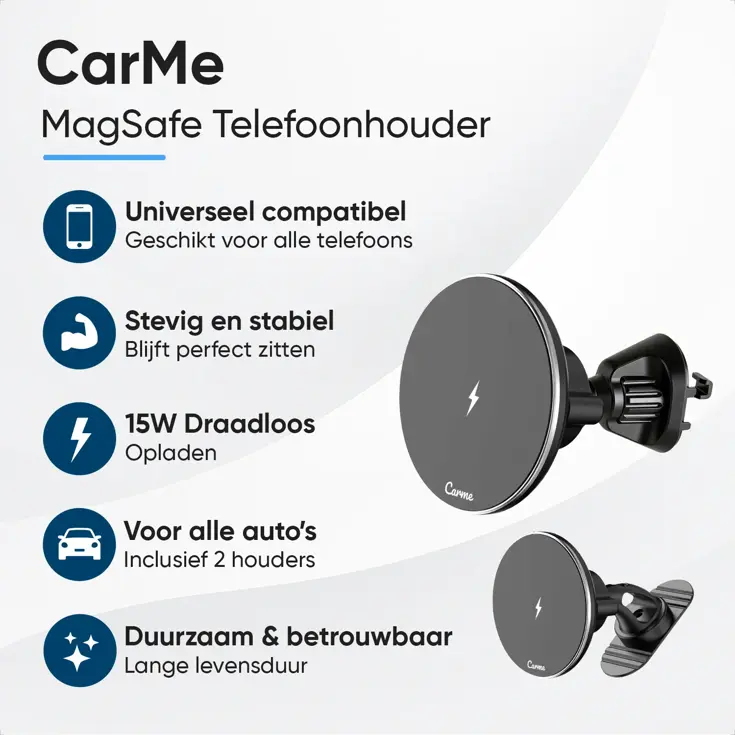 MagSafe Telefoonhouder Auto met Draadloos Opladen