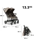Luxe Rolo X2 XL Dubbele Buggy - Inklapbaar