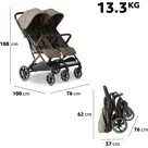 Luxe Rolo X2 XL Dubbele Buggy - Inklapbaar