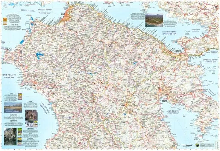 Wegenkaart R2 Peloponnese