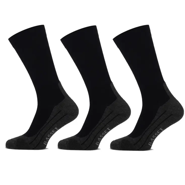Basset - 3 paar - Merinowollen Wandelsokken
