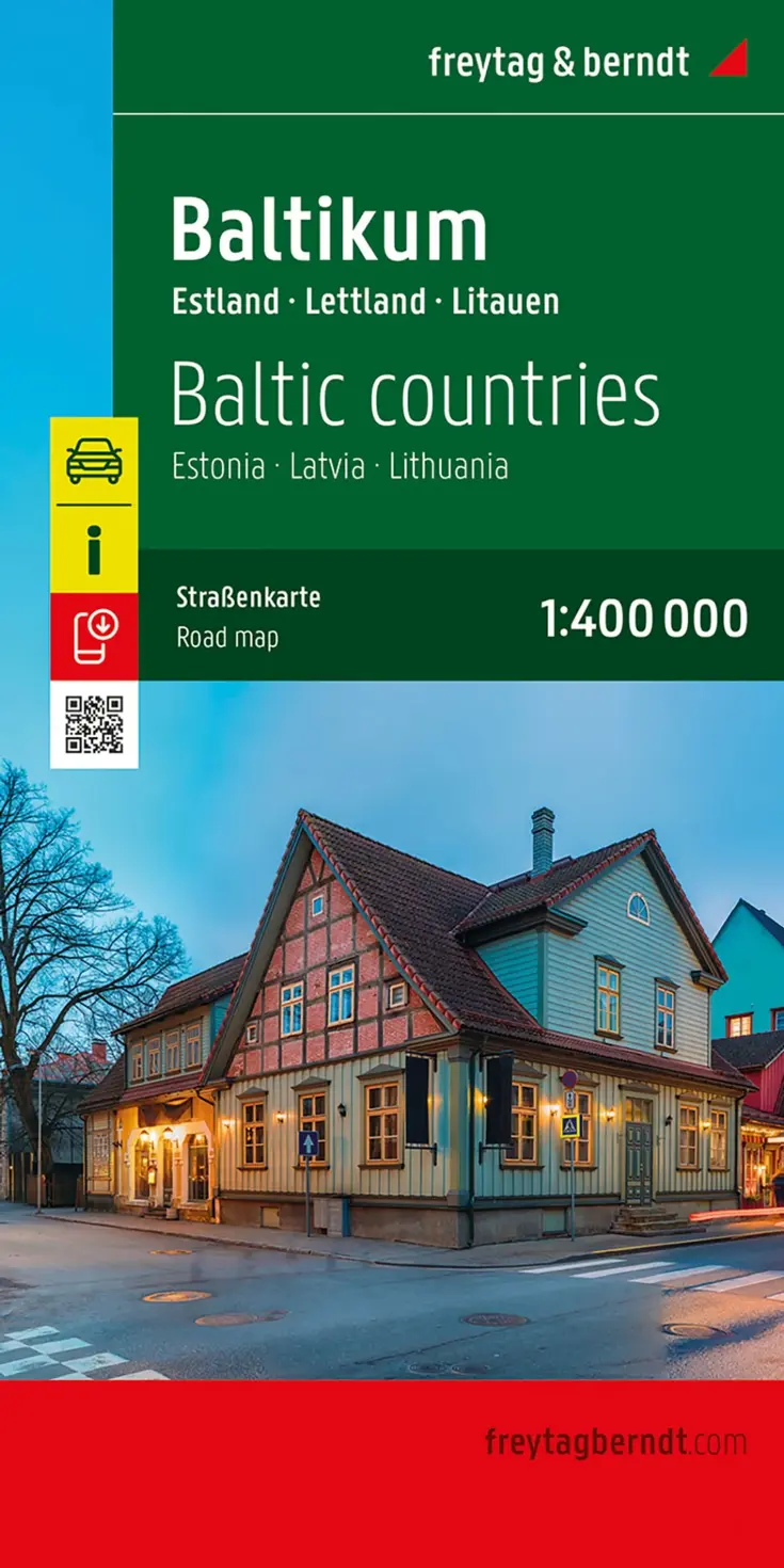 Wegenkaart Estland - Letland - Litouwen