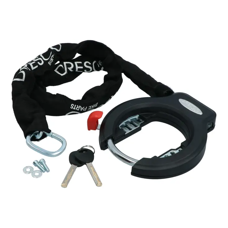 Hoogwaardig ringslot met plug-in ketting 90cm