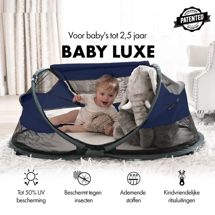 Baby luxe campingbedje - Zelfopblaasbare matras