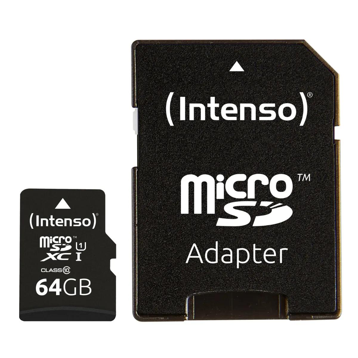 Intenso  Micro SDXC kaart Premium  64GB  Zwart main product image