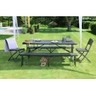 ERRO Klaptafel - 180cm - zwart - houtlook