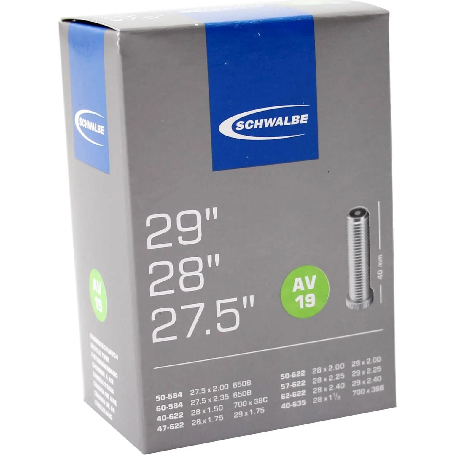 Schwalbe  bnb AV19 27.5 x 2.00  29 x 2.40 av  Zwart main product image