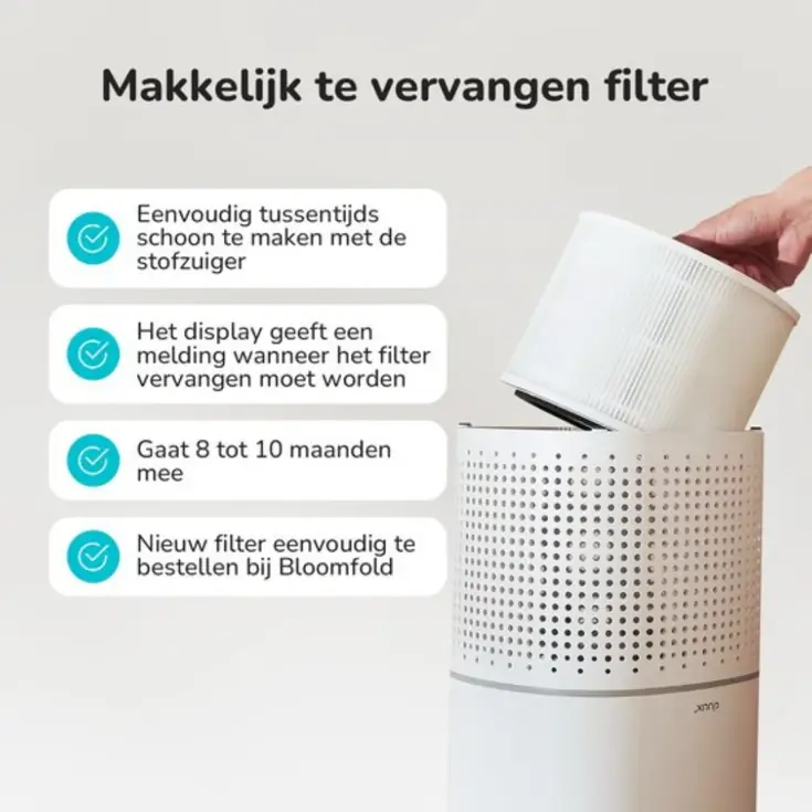 Luchtreiniger - HEPA 13-filter + koolstoffilter