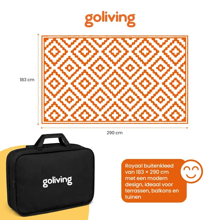 Buitenkleed - 183x290cm - Incl. Draagtas