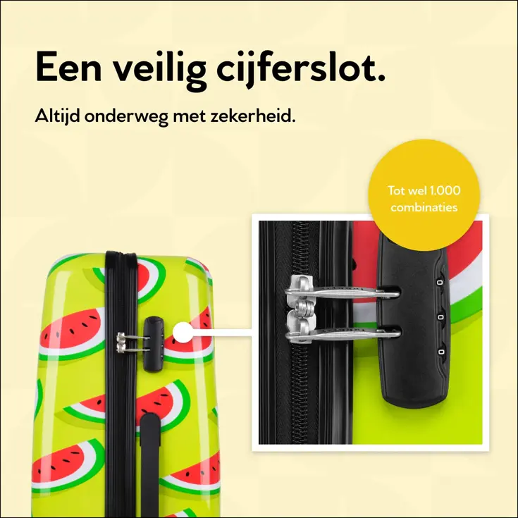 Handbagage Koffer met print - 55cm