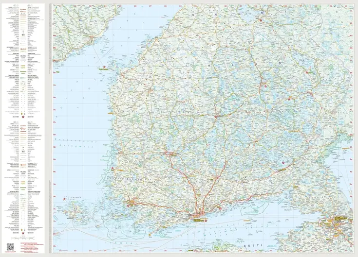 Wegenkaart Finland