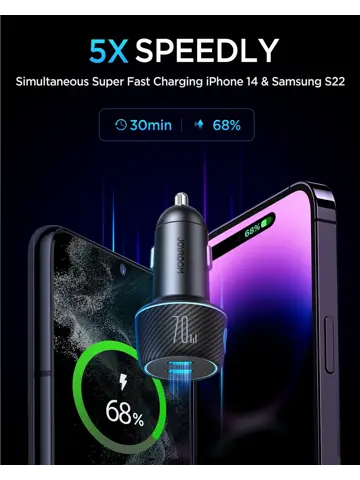 Autolader - 70W - Zwart