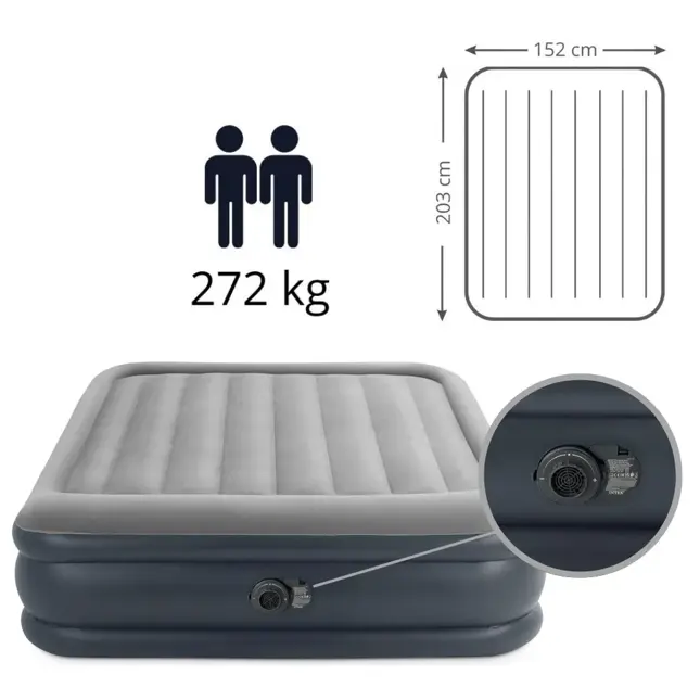 Luchtbed - Intex - 2P - 152x203 + Pomp