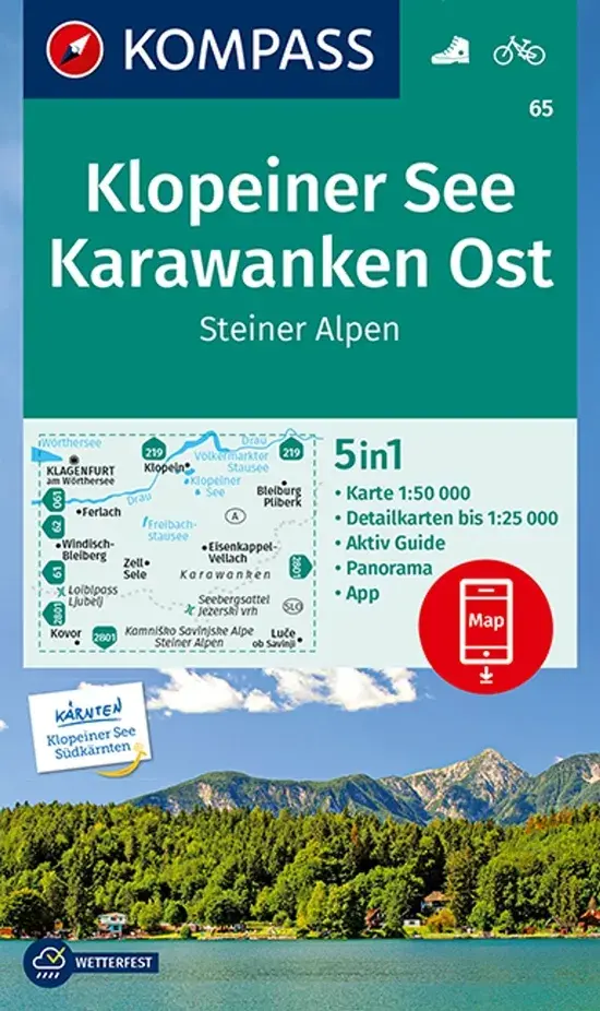 Wandelkaart WK65 Klopeiner See - Karawanken O