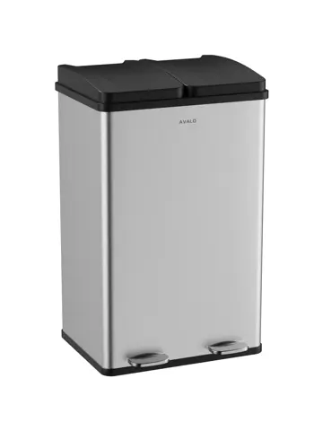 Avalo Prullenbak 2x30L - RVS