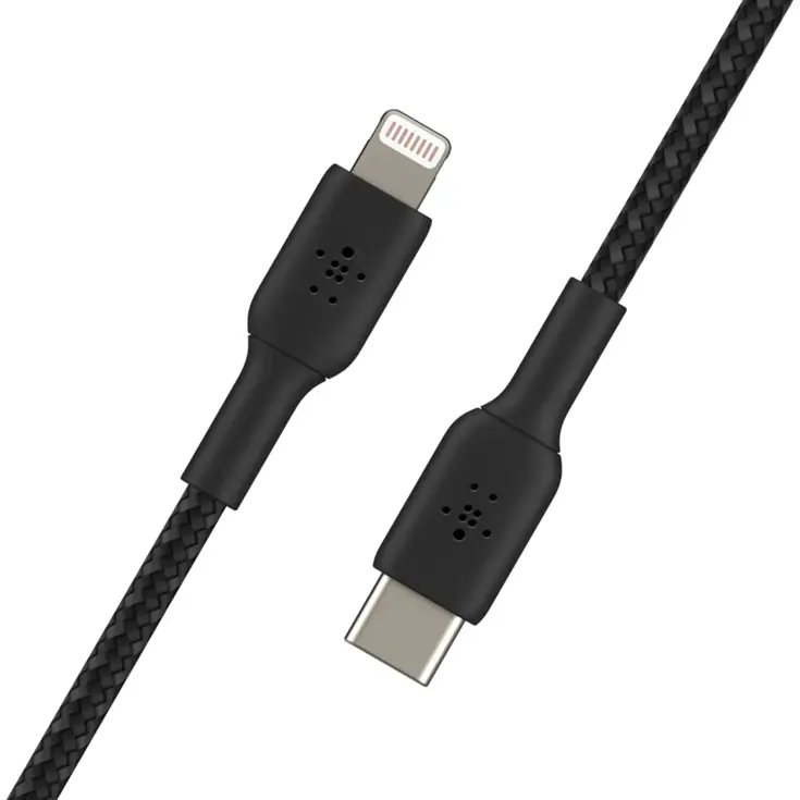 Belkin Lightning naar USB-C kabel Gevlochten
