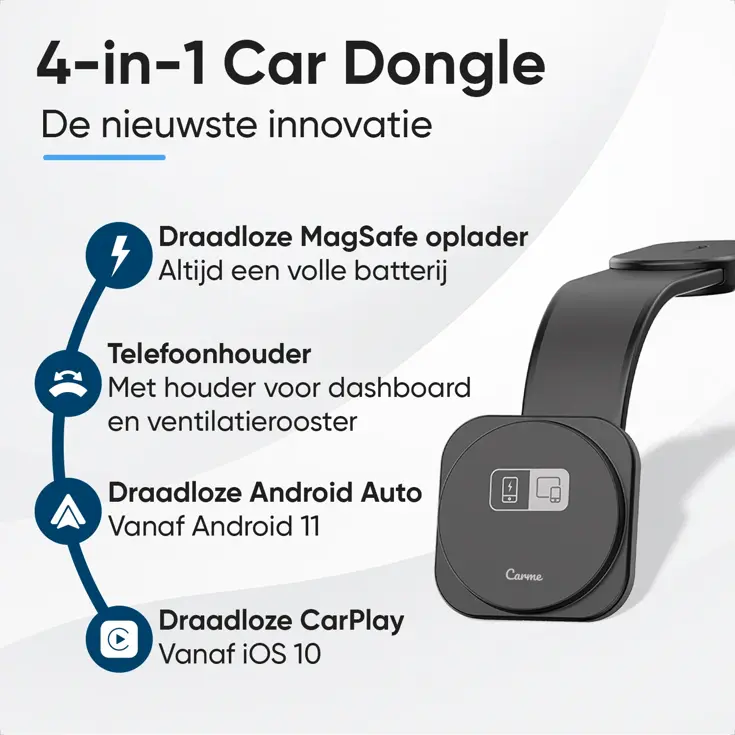 4-in-1 Car Dongle Pro - Zwart