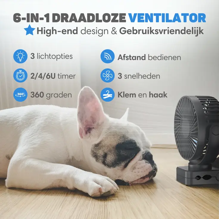 Mini USB Ventilator PRO - Oplaadbaar - Geruisloos